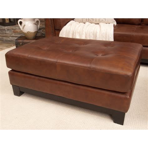 Prop your feet up, decorate it, use it as additional seating. Elements Corsario Top Grain Leather Cocktail Ottoman ...
