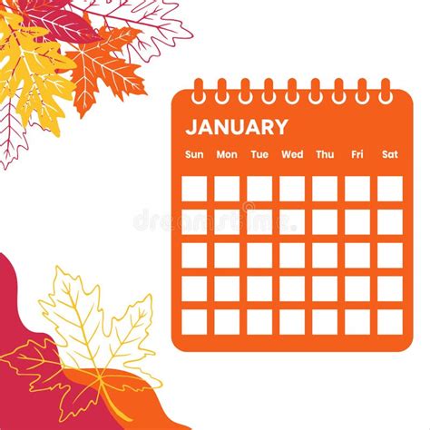 January Month Calendar January Month Stock Vector Illustration Of