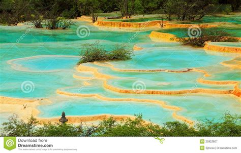 Huanglong Pond Stock Image Image Of Multicolored China 25922807