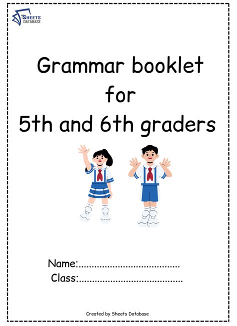 Grammar Booklet For 5th And 6th Graders Sheets