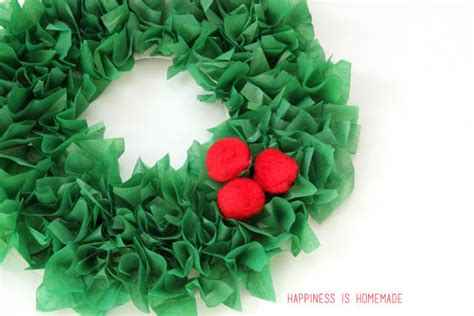 Christmas Kids Craft Tissue Paper Wreaths Design Dazzle