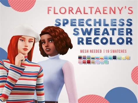 The Sims 4 Floraltaenys Speechless Sweater Recolor Ts4cc Ts4