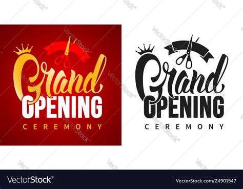Advertisement Grand Opening Royalty Free Vector Image