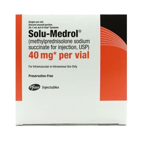 Solu Medrol Act O Vial Mg ML SDV Preservative Free ML Vial McGuff Medical Products
