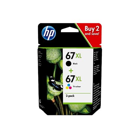 Genuine Hp No 67xl High Yield Ink Combo Value Pack 3ym57aa 3ym58aa