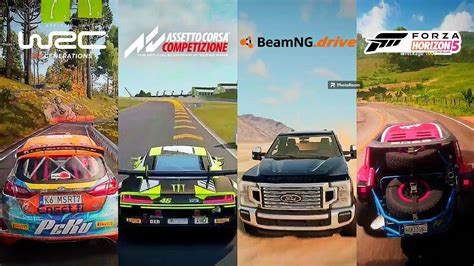 Which Game Most Realistic Racing Cars Forza Horizon 5 Vs BeamNG Drive