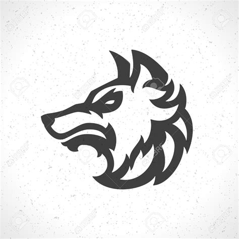 Wolf Head Silhouette Wolf Face Icon Emblem Template Mascot Symbol For