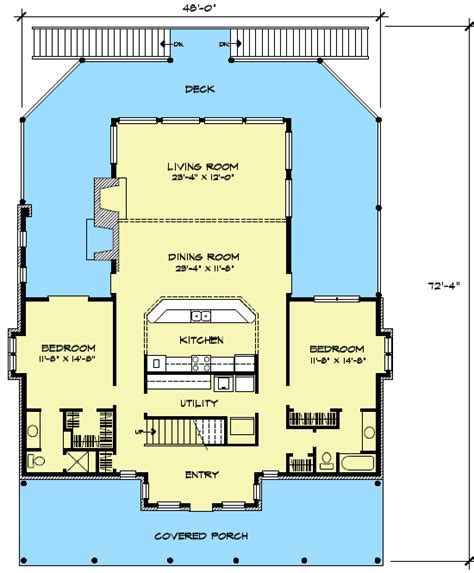 House plans with two master bedrooms. Indoor and Outdoor Fireplaces - 46017HC | Architectural ...