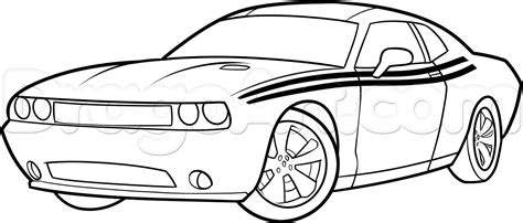 Coloring Dodge Challenger Muscle Charger Mopar Fast Drawing