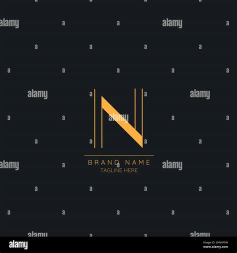 Modern And Creative N Logo Design Minimal Luxury Initial Based Vector