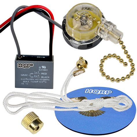 Hqrp Kit Ceiling Fan Capacitor Cbb61 1uf2uf 3 Wire And 3 Speed Fan
