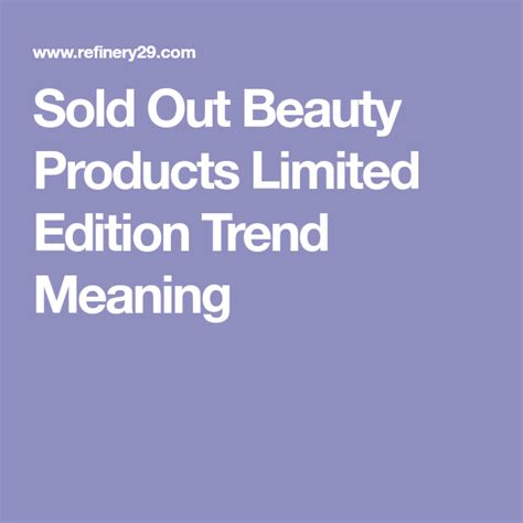 The Real Reason Your Favorite Beauty Products Are Always Sold Out Beauty Favorites Beauty