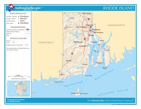 Large Detailed Map Of Rhode Island State Rhode Island Large Detailed