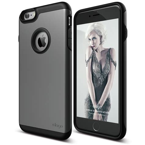 S6 Duro Case For Iphone 66s Plus Black Metallic Dark Gray