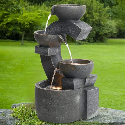 Buy Outdoor Water Fountain 4 Tier Led Garden Water Feature Fountain