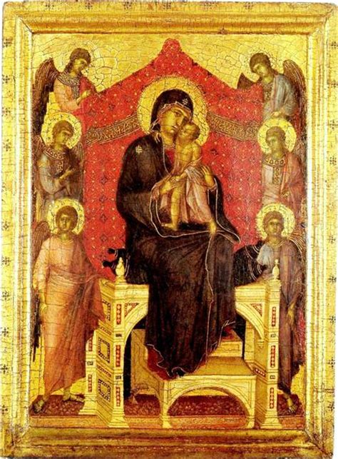 The Madonna And Child With Angels 1282 1307 Duccio