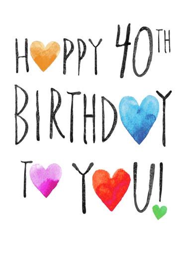 Have a happy 40th birthday! Birthday Cards 40th Birthday, Funny Cards - Free postage ...