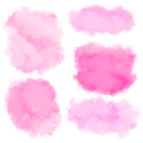 Conjunto De Pinceles De Color Rosa Acuarela Para Invitaciones De Boda