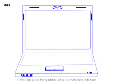 How To Draw A Laptop Computers Step By Step