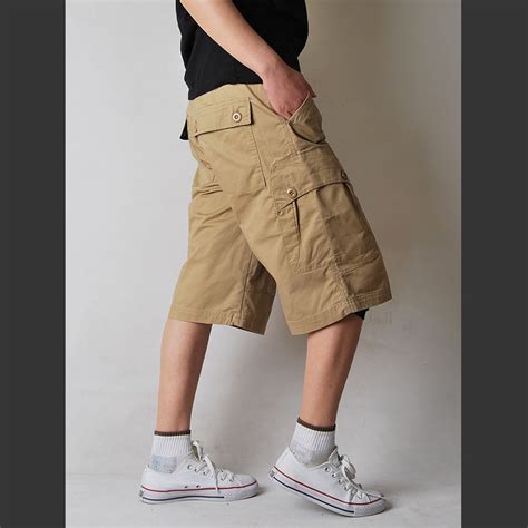 13 Yellowish Brown Multi Pocket Overalls Shorts Fashionable Casual
