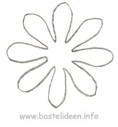 Bastelideen.info - Kostenlose Bastelvorlage - Blume Vorlage