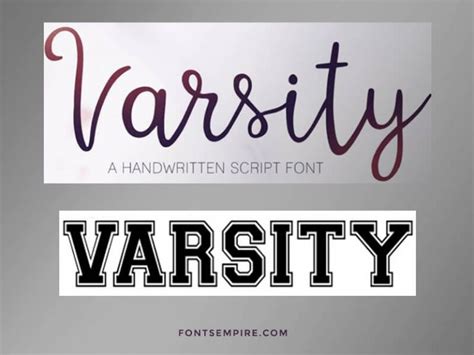 Varsity Font Free Download Fonts Empire