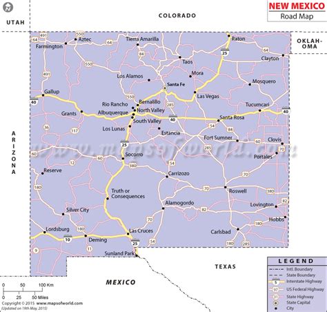 New Mexico Road Map