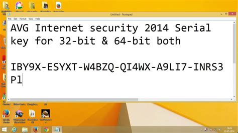 Avg Internet Security May 2014 Serial Key Till 2018 Updated Keys Youtube