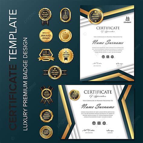 Professional Certificate With Badge Template Template Download On Pngtree