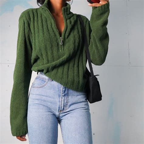 masha and jlynn on instagram “sold vintage 90s soft and lightweight green quarter zip pullover