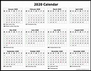 Printable Blank Yearly 2020 Calendar Template [PDF] | Calendar Dream