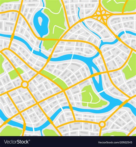 Abstract City Map Seamless Pattern Royalty Free Vector Image
