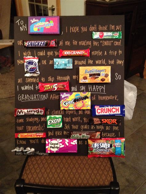 See more ideas about graduation gifts, graduation, grad gifts. Candy card I made for Chase's graduation from Paramedic ...