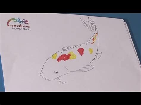Let's start with our sea friend's huge lips (00 min 04 sec). How To Create A Beautiful Koi Fish Drawing - YouTube
