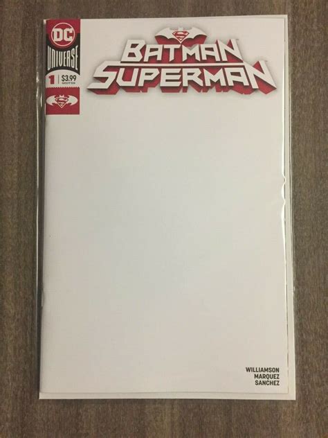 Batman Superman 1 Blank Variant Cover Legacy Comics And Cards