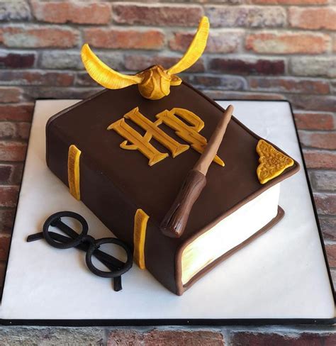 Please enjoy the making of this book cake! Harry Potter Book Cake - CakeCentral.com