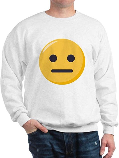 Cafepress Sweatshirt Mit Neutralem Emoji Motiv Rundhalsausschnitt