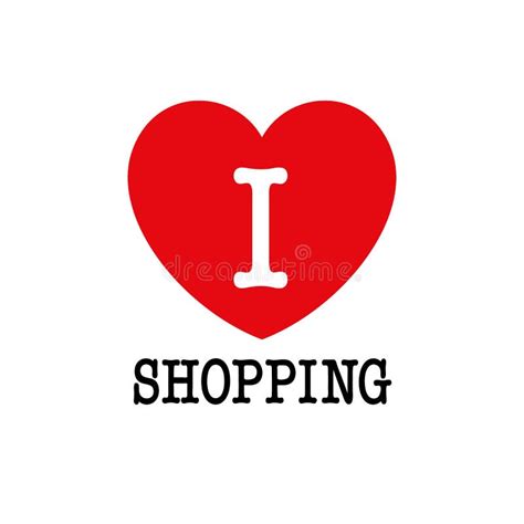 I Love Shopping Font Type Heart Sign Stock Illustrations 8 I Love