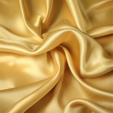 Premium Ai Image A Gold Silk Fabric With A Soft Fabric Texture