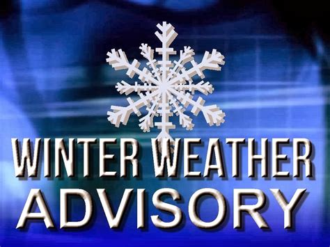 Winter Weather Advisory For Schuylkill County
