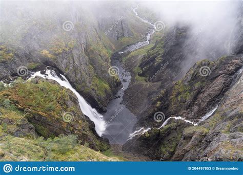 One Of The Most Popular Norwegian Waterfalls Called VÃ¸ringfossen