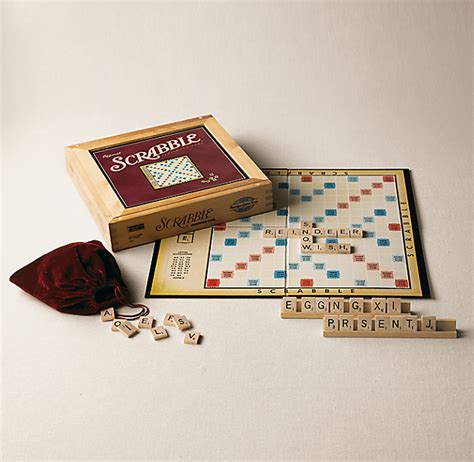 Wooden Box Scrabble