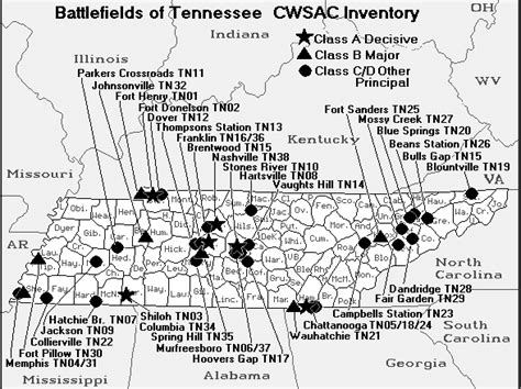 Civil War Battlefields Tennessee Map Zip Code Map