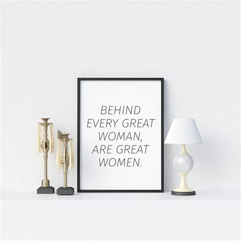 Behind Every Great Woman Empowering Art Print Strong Women Etsy