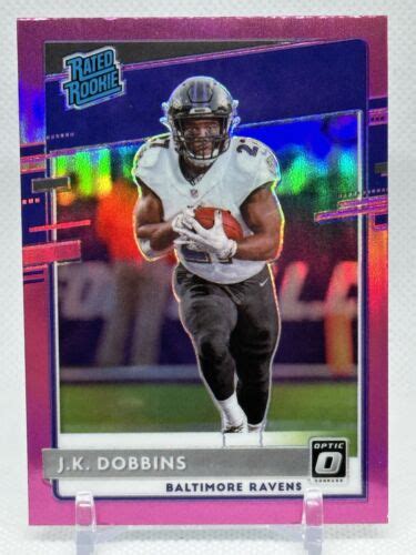 Jk Dobbins Panini Donruss Optic Rated Rookies Pink Prizm