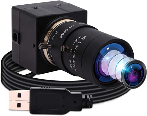 Elp Webcam 5mp Hd 5 50mm Avec Caméra Usb à Objectif Zoom à Focale