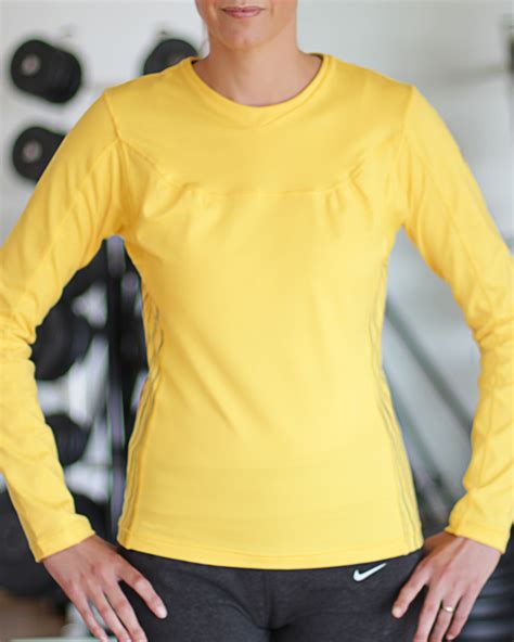Nike Long Sleeved Yellow Top Yellow Top Womens Sports Gear