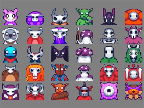 Free Monster Portrait Icons Pixel Art By 2d Game Assets On Dribbble