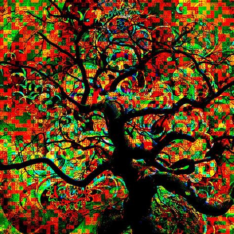 Digital Tree Impressionism Pixela Digital Art By Mary Clanahan Pixels