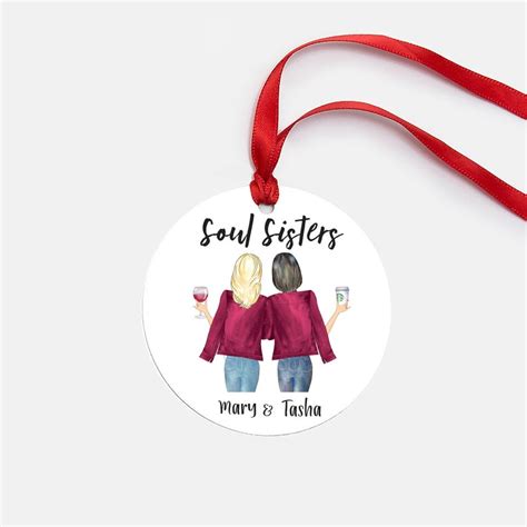 Personalized Best Friends Ornament Soul Sisters Ornament Etsy